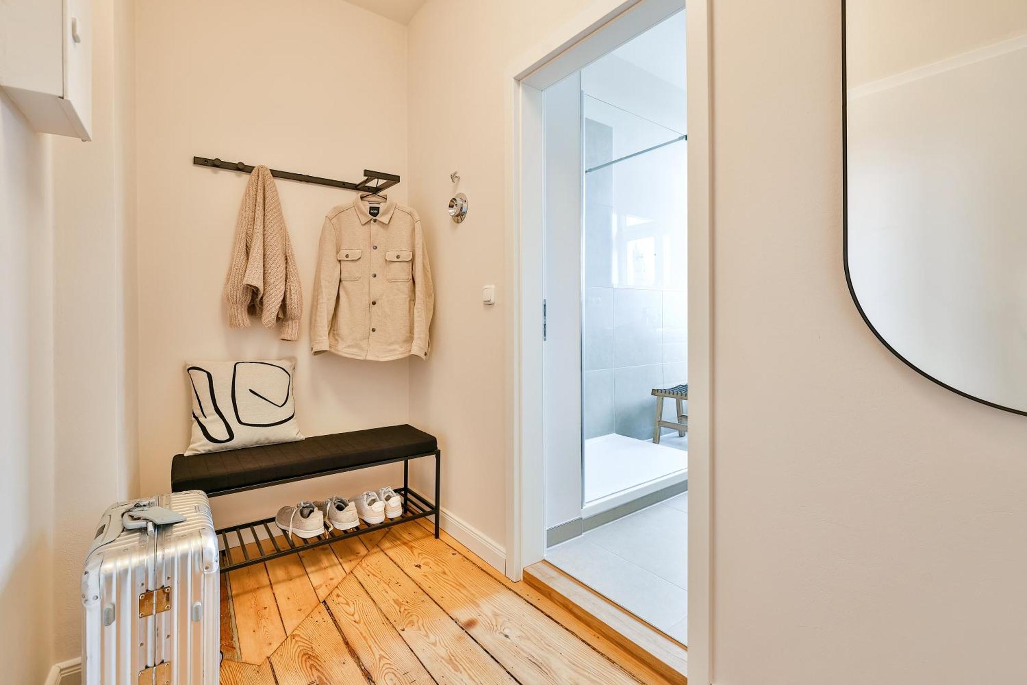 Apartments Am Bahnhof شترالسوند الغرفة الصورة